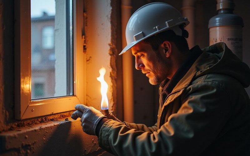 Checking gas pilot light