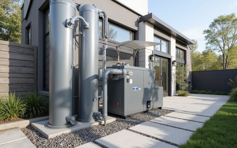 Gas storage hot water system
