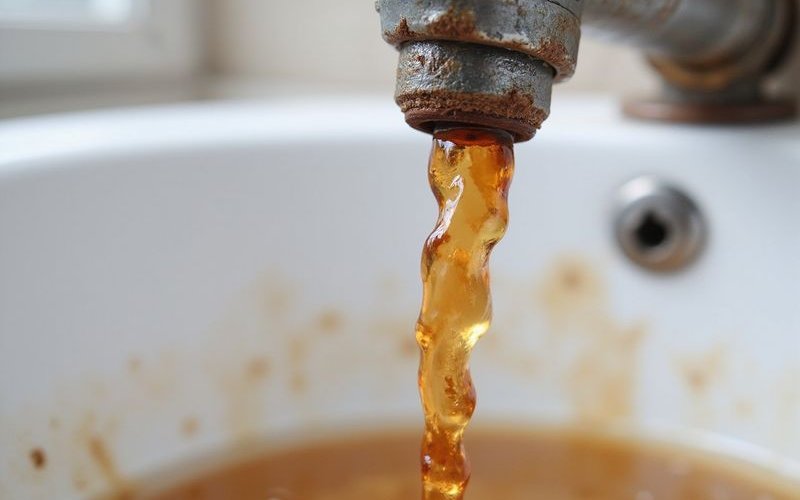Discoloured water from tap