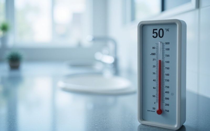 Testing hot water temperature